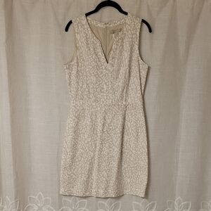 Banana Republic Neutral Leopard Print Sleeveless Dress